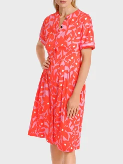 Marc Cain Kleider-TAILLIERTES KLEID MIT KIMONO-ÄRMEL lip gloss