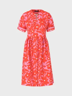 Marc Cain Kleider-TAILLIERTES KLEID MIT KIMONO-ÄRMEL lip gloss