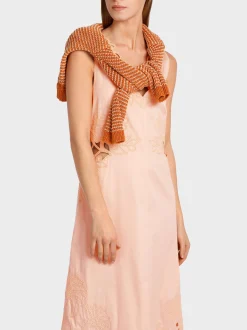 Marc Cain Kleider-TAILLIERTES KLEID MIT LOCKSTICKEREI soft rose