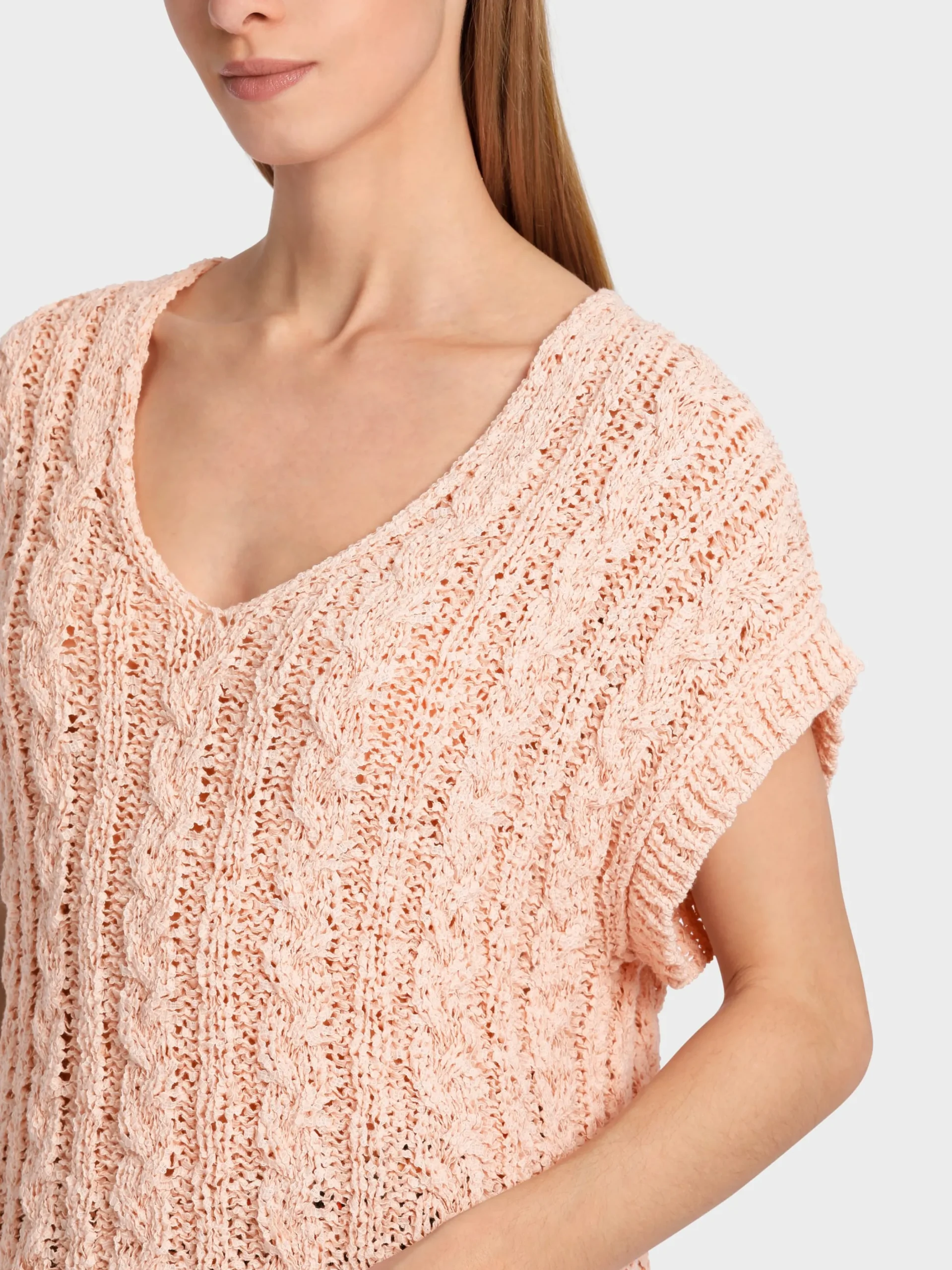 Marc Cain Pullover & Sweatshirts|Strick-TANK TOP IN STRICK “RETHINK TOGETHER” soft rose