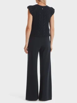 Marc Cain Pullover & Sweatshirts|Strick-TANK TOP KNITTED IN GERMANY midnight blue
