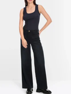 Marc Cain Shirts & Tops-TANKTOP AUS FEINRIPP midnight blue