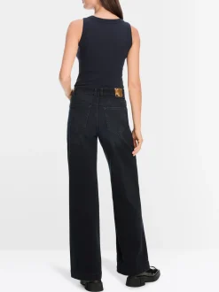 Marc Cain Shirts & Tops-TANKTOP AUS FEINRIPP midnight blue
