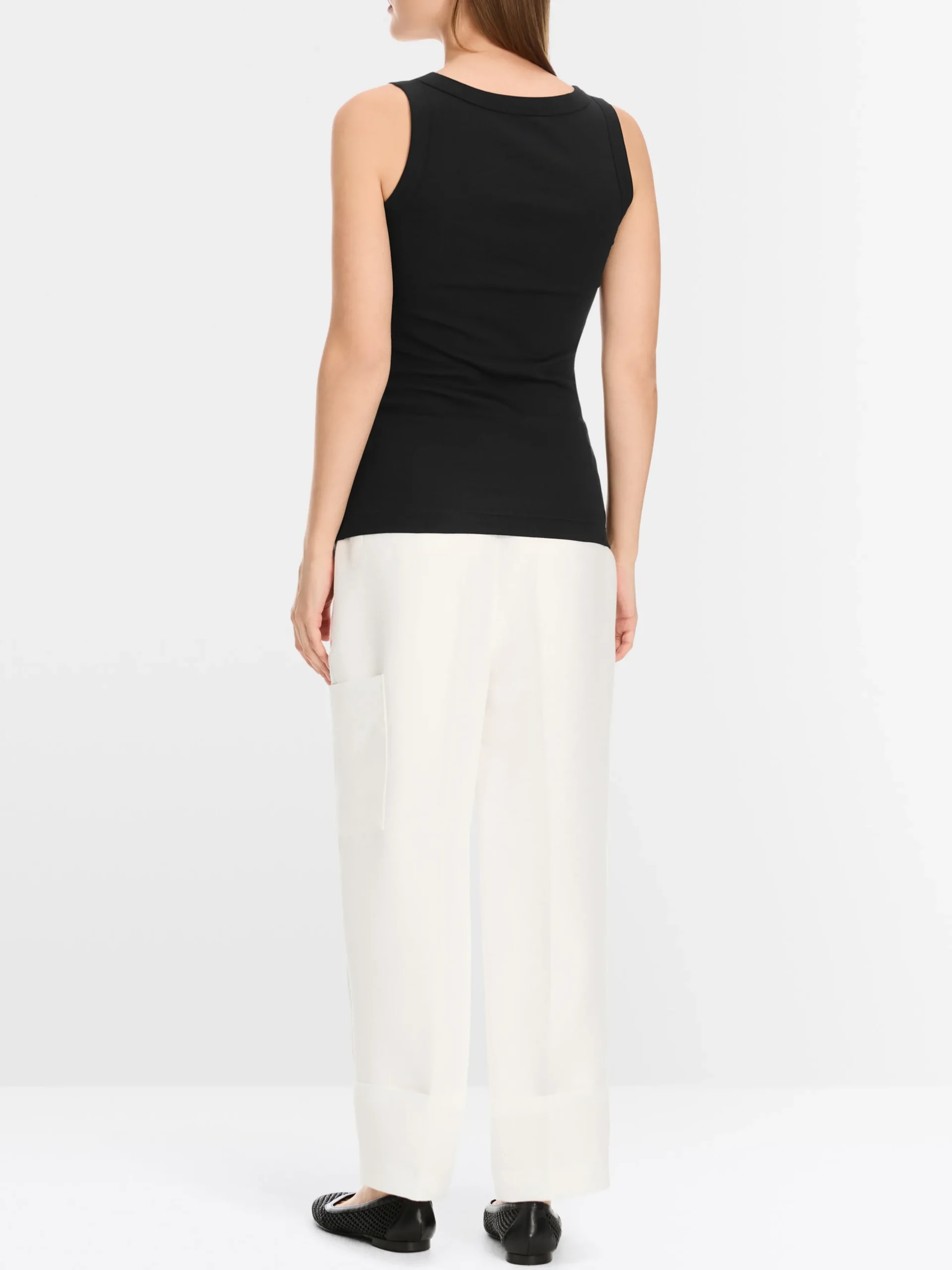 Marc Cain Shirts & Tops-TANKTOP AUS FEINRIPP black