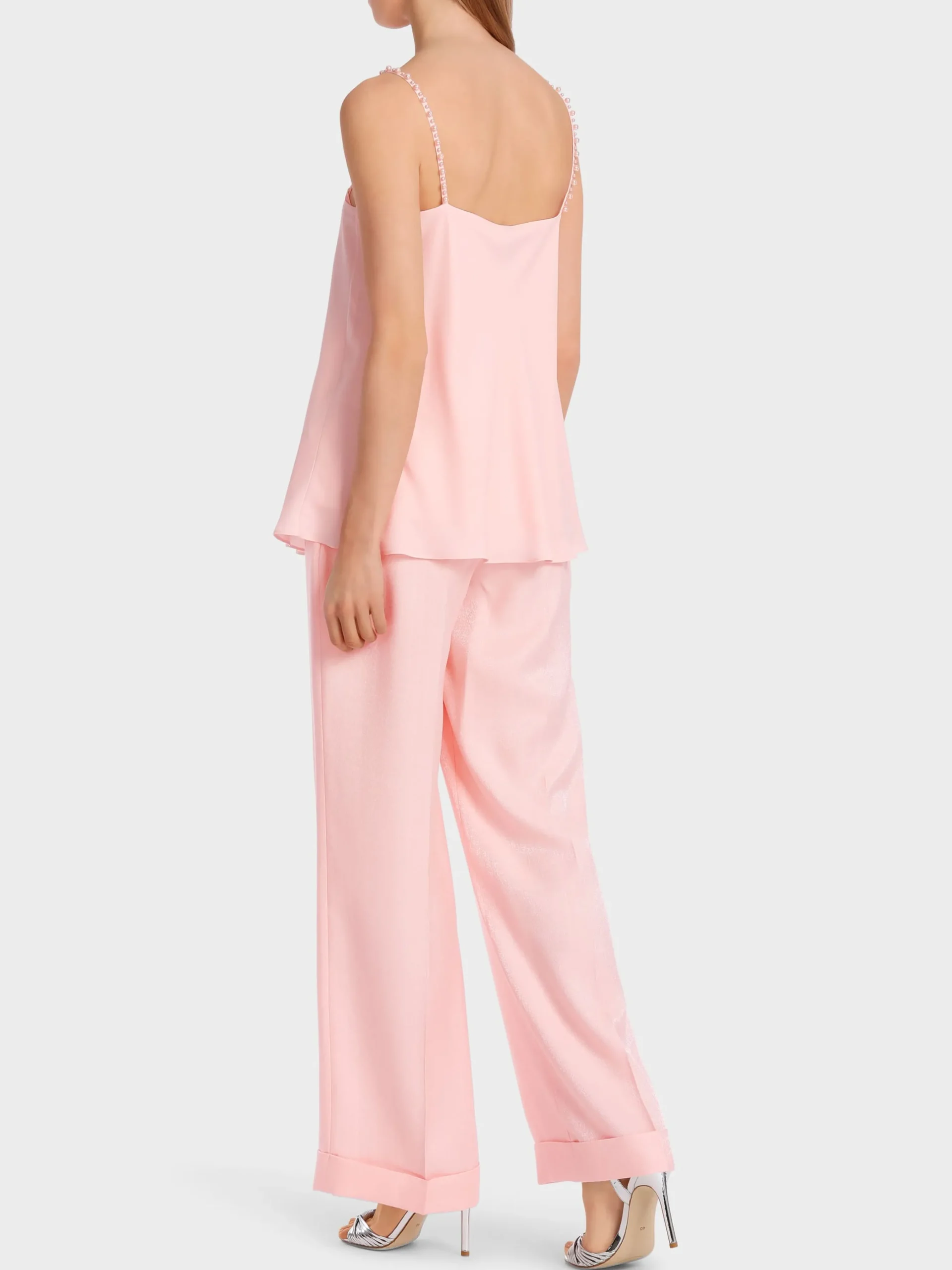 Marc Cain Shirts & Tops-TOP MIT PERLENBESETZTEN TRÄGERN soft seashell