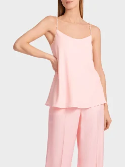 Marc Cain Shirts & Tops-TOP MIT PERLENBESETZTEN TRÄGERN soft seashell