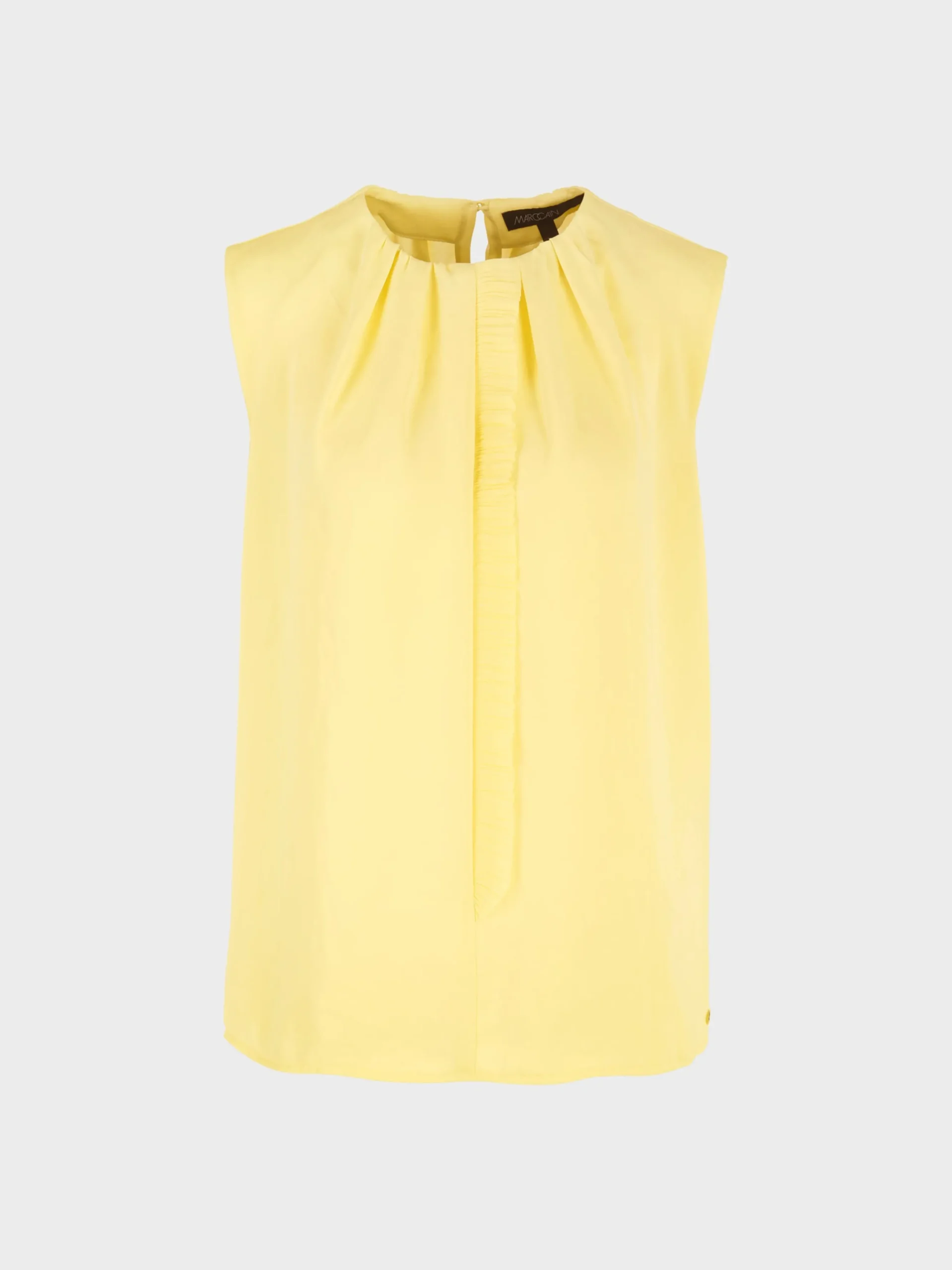 Marc Cain Shirts & Tops-TOP MIT RÜSCHEN-DETAIL pale lemon