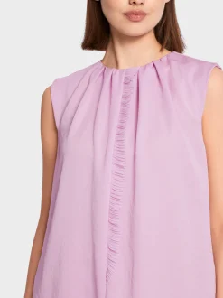 Marc Cain Shirts & Tops-TOP MIT RÜSCHEN-DETAIL pink lavender