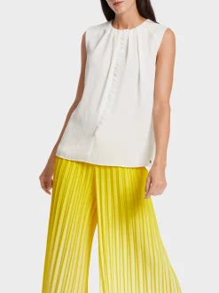 Marc Cain Shirts & Tops-TOP MIT RÜSCHEN-DETAIL off-white
