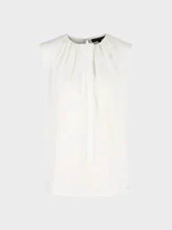Marc Cain Shirts & Tops-TOP MIT RÜSCHEN-DETAIL off-white
