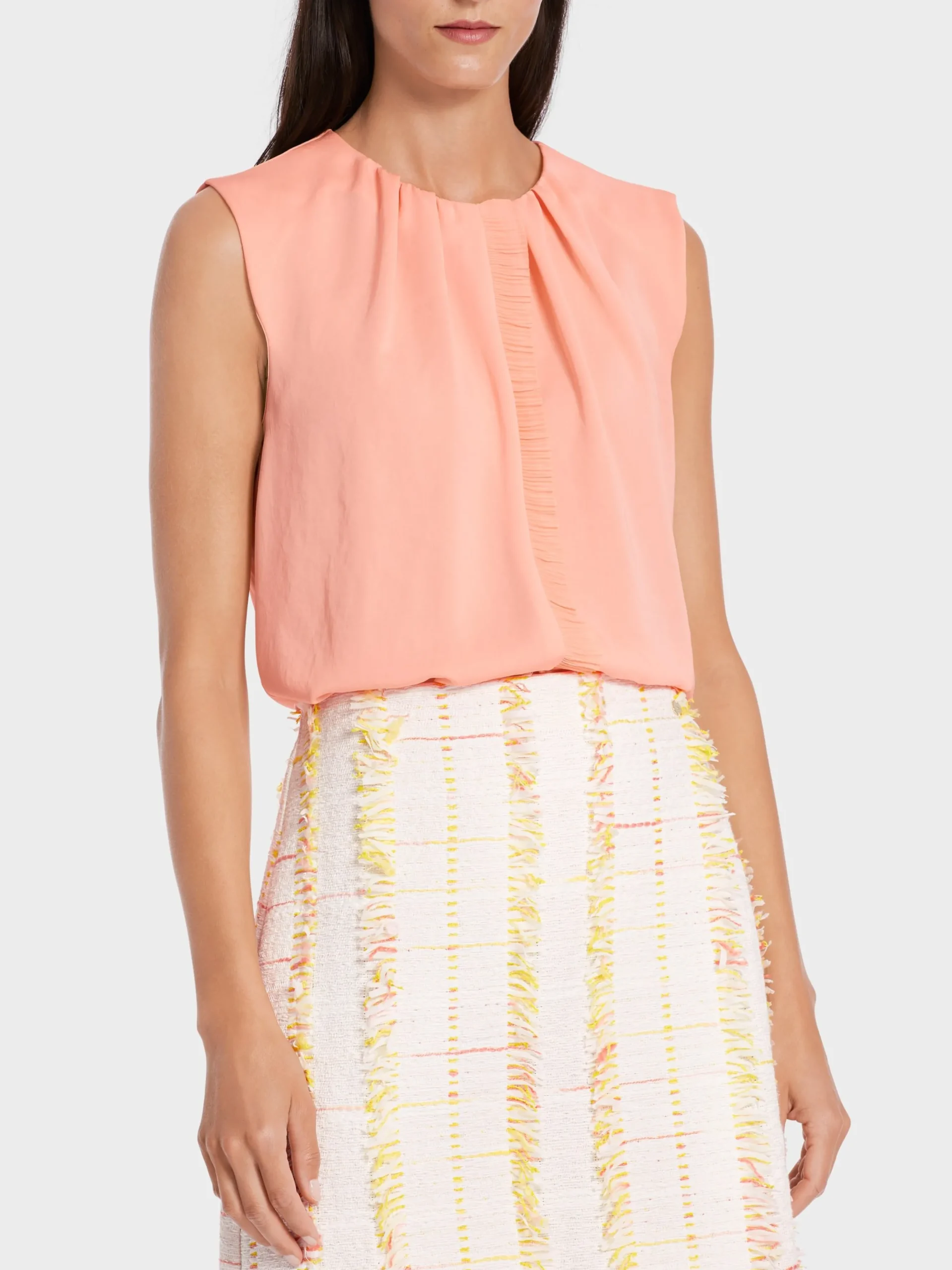 Marc Cain Shirts & Tops-TOP MIT RÜSCHEN-DETAIL deep peach