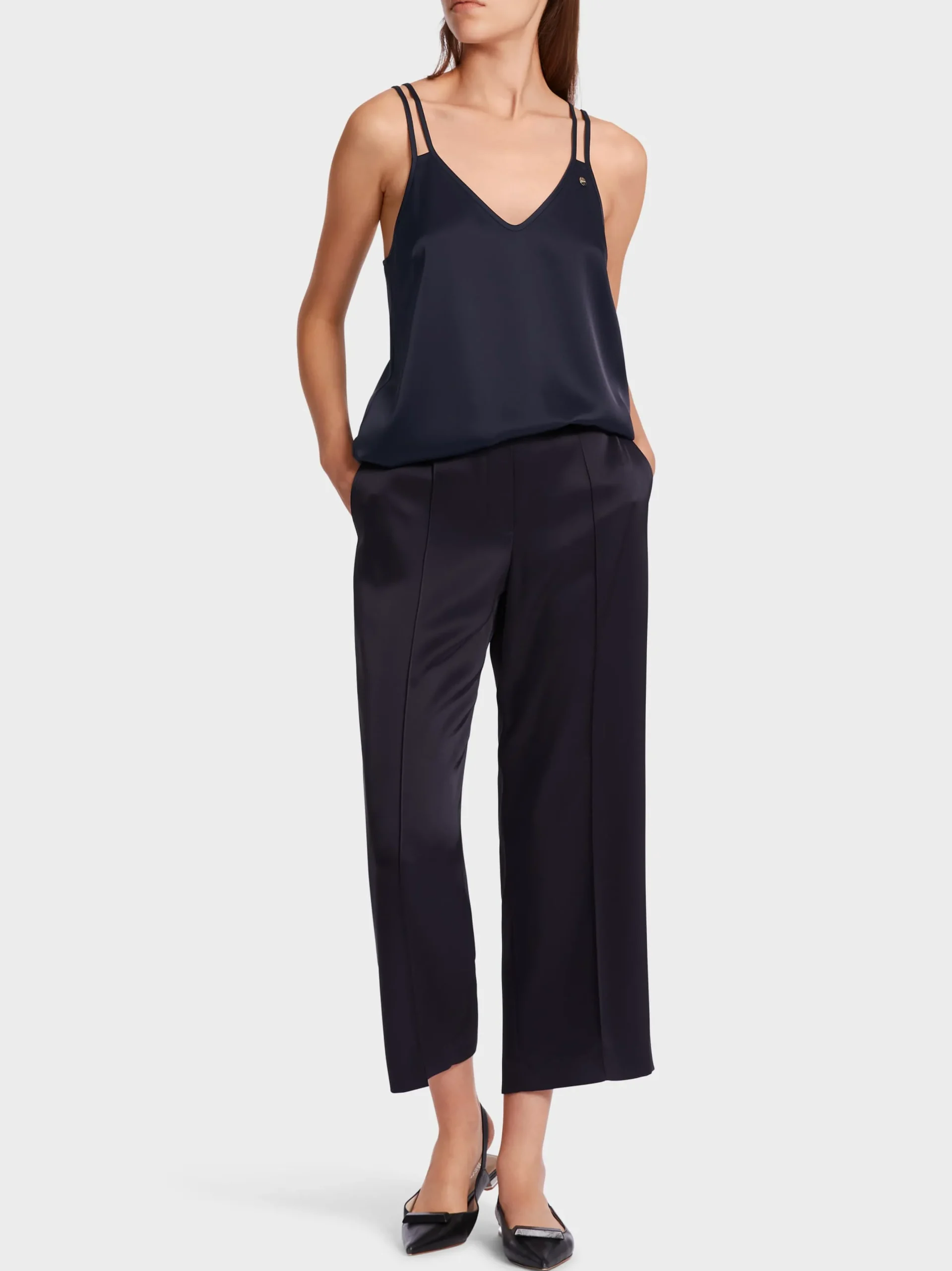 Marc Cain Shirts & Tops-TOP MIT V-NECK midnight blue
