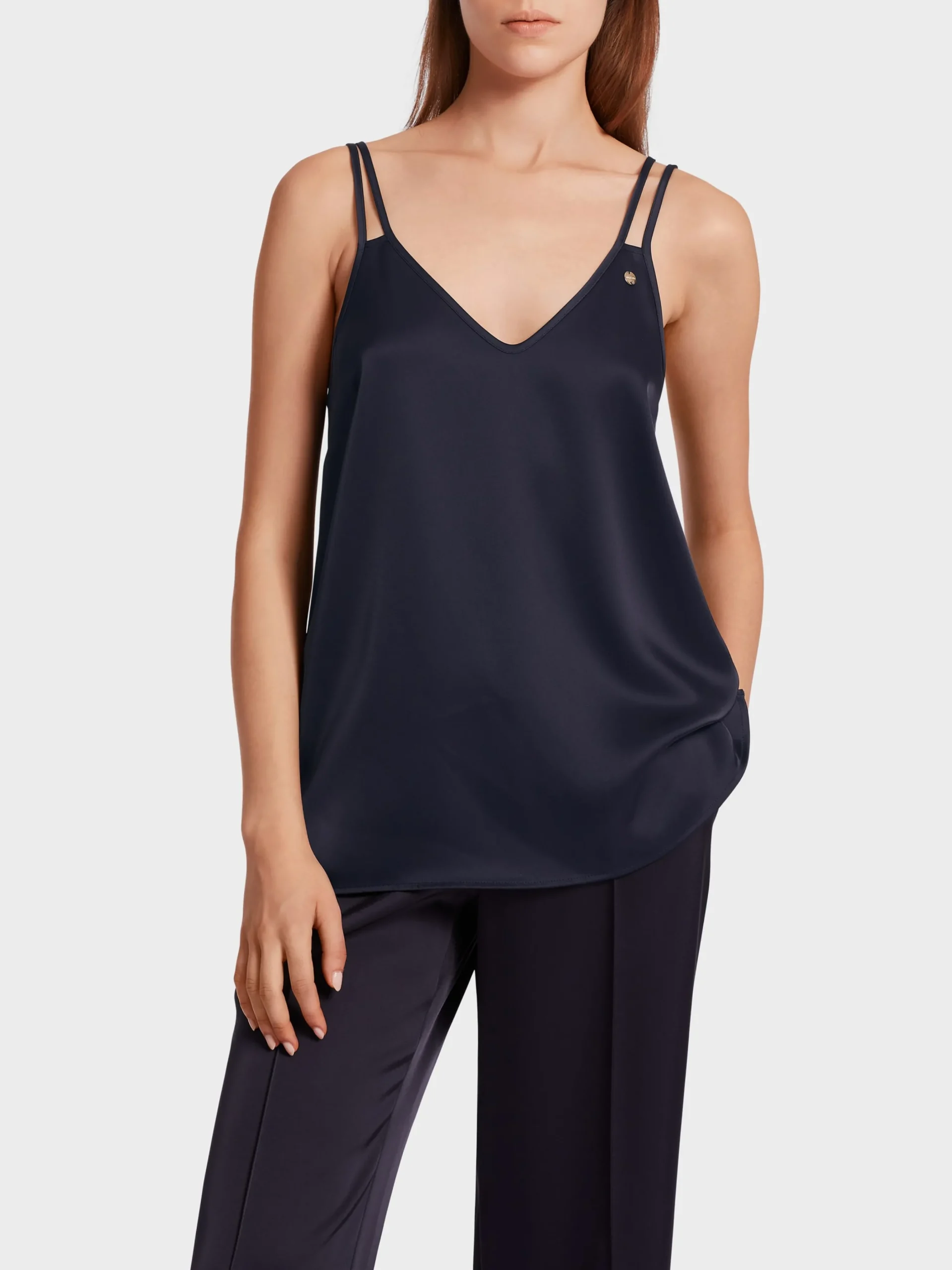Marc Cain Shirts & Tops-TOP MIT V-NECK midnight blue