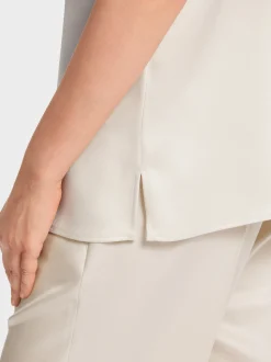 Marc Cain Shirts & Tops-TOP MIT V-NECK smoke
