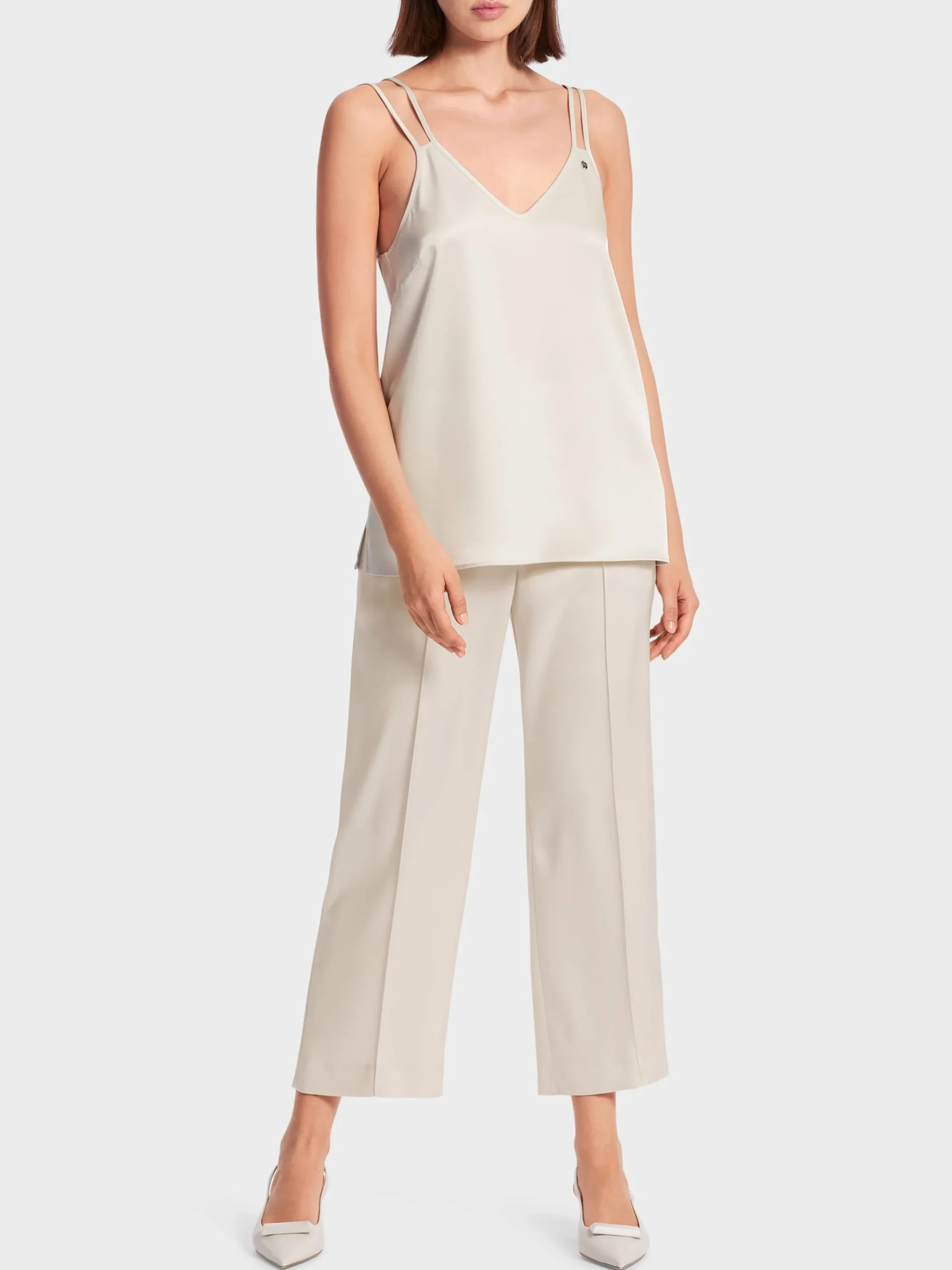 Marc Cain Shirts & Tops-TOP MIT V-NECK smoke