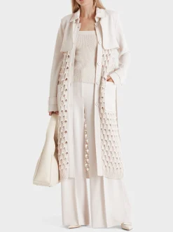 Marc Cain Mäntel & Outdoorjacken|Strick-TRENCHCOAT KNITTED IN GERMANY smoke