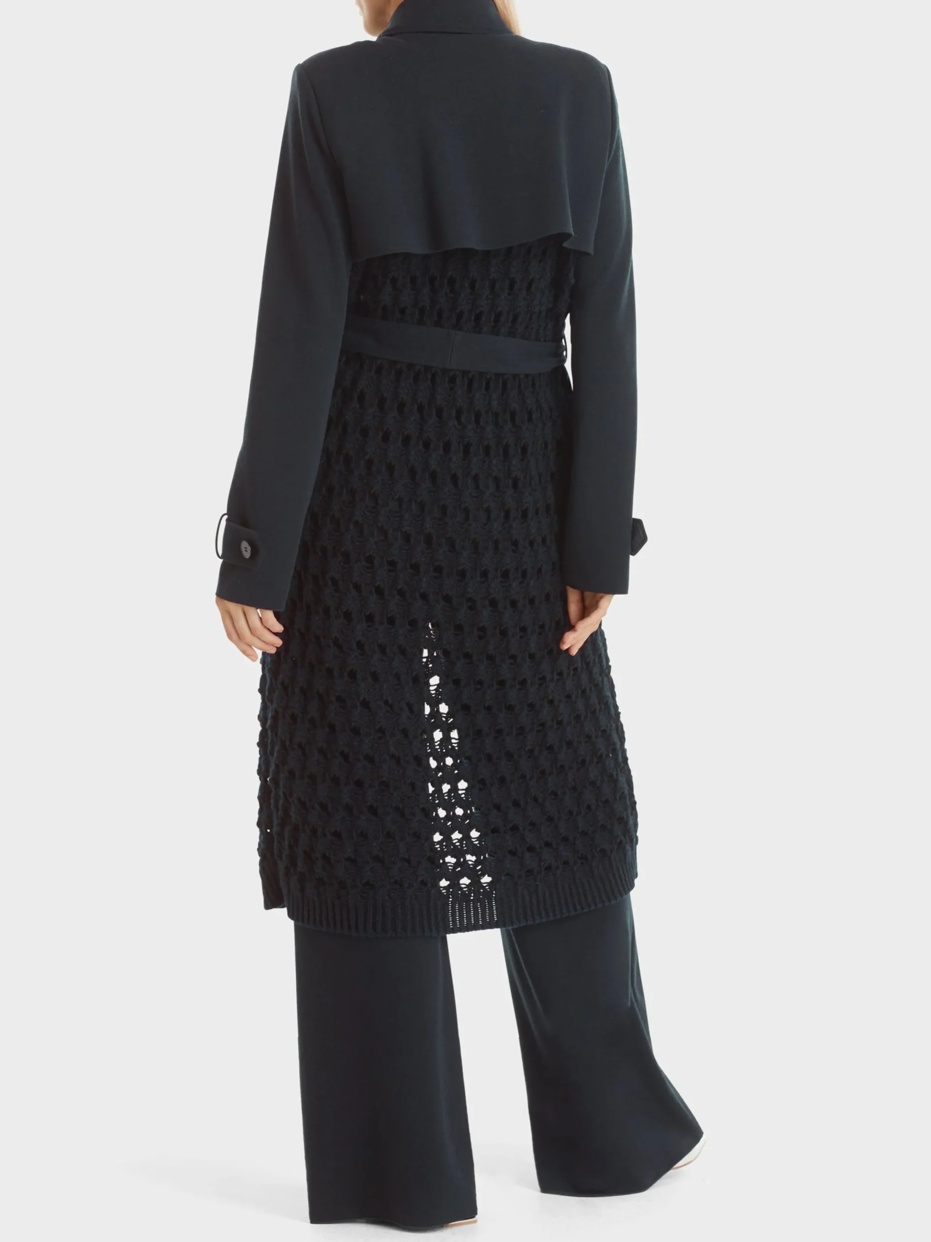 Marc Cain Mäntel & Outdoorjacken|Strick-TRENCHCOAT KNITTED IN GERMANY midnight blue