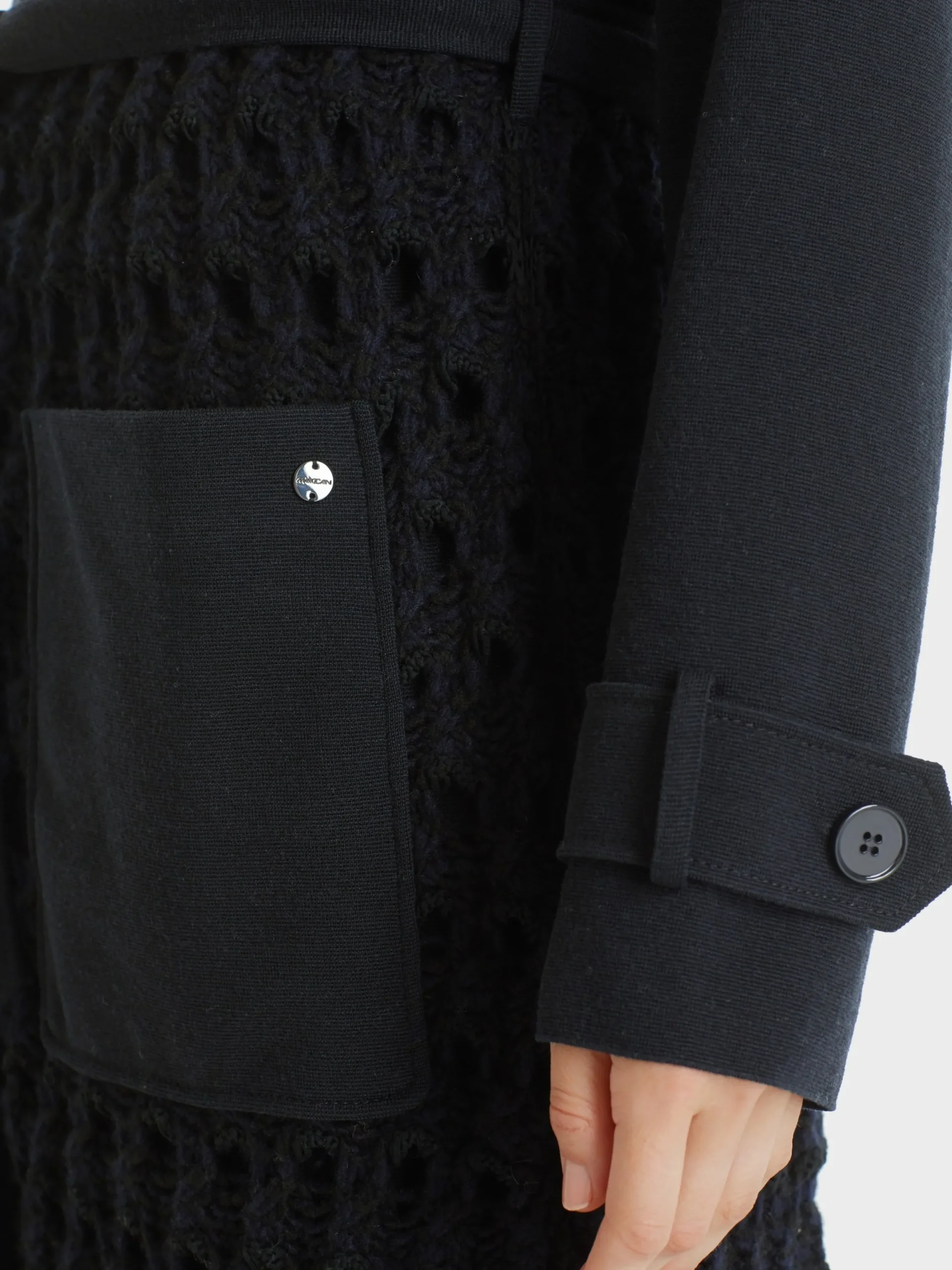Marc Cain Mäntel & Outdoorjacken|Strick-TRENCHCOAT KNITTED IN GERMANY midnight blue