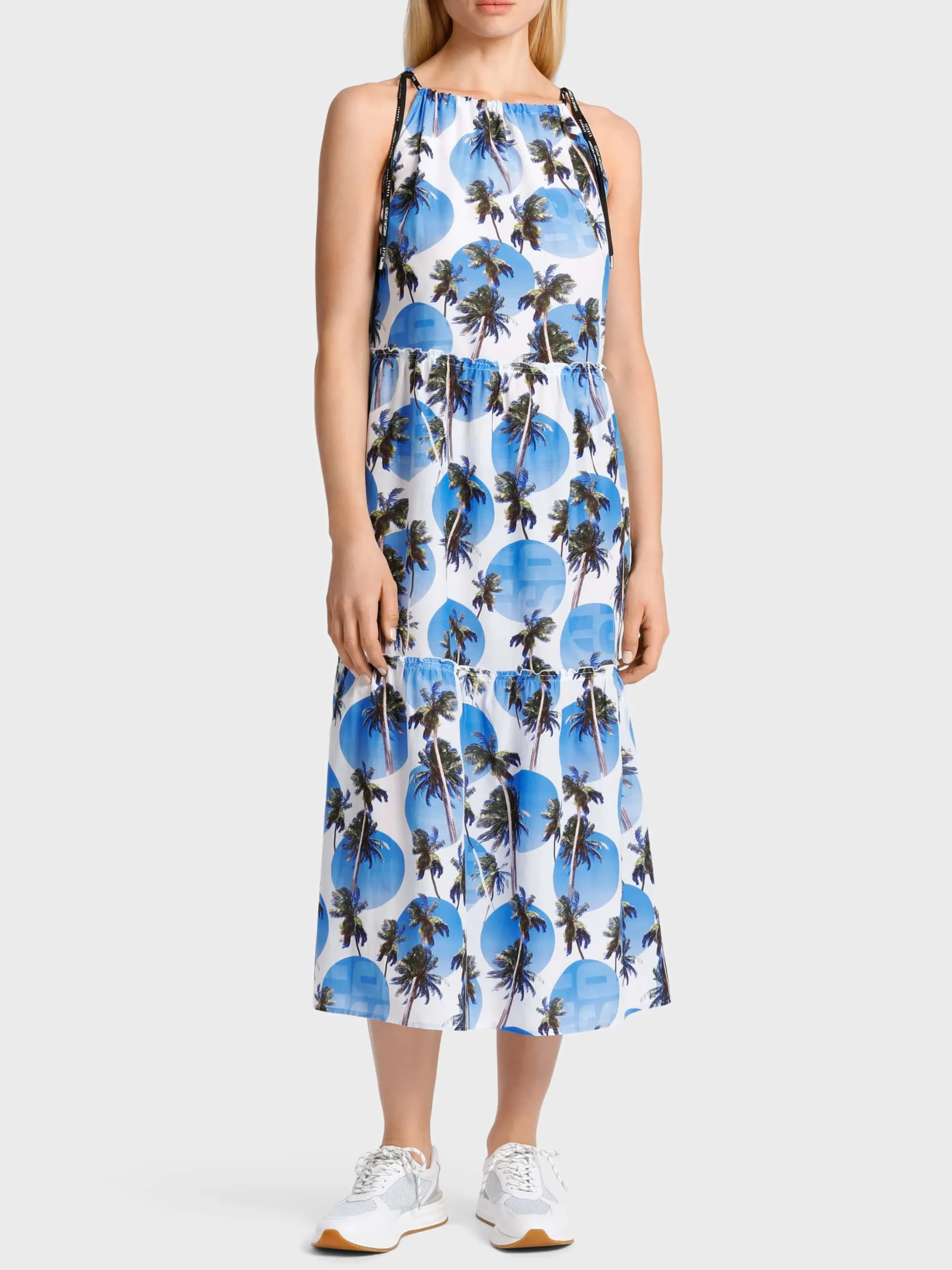 Marc Cain Kleider-TRÄGERKLEID MIT VOLANTS bright azure
