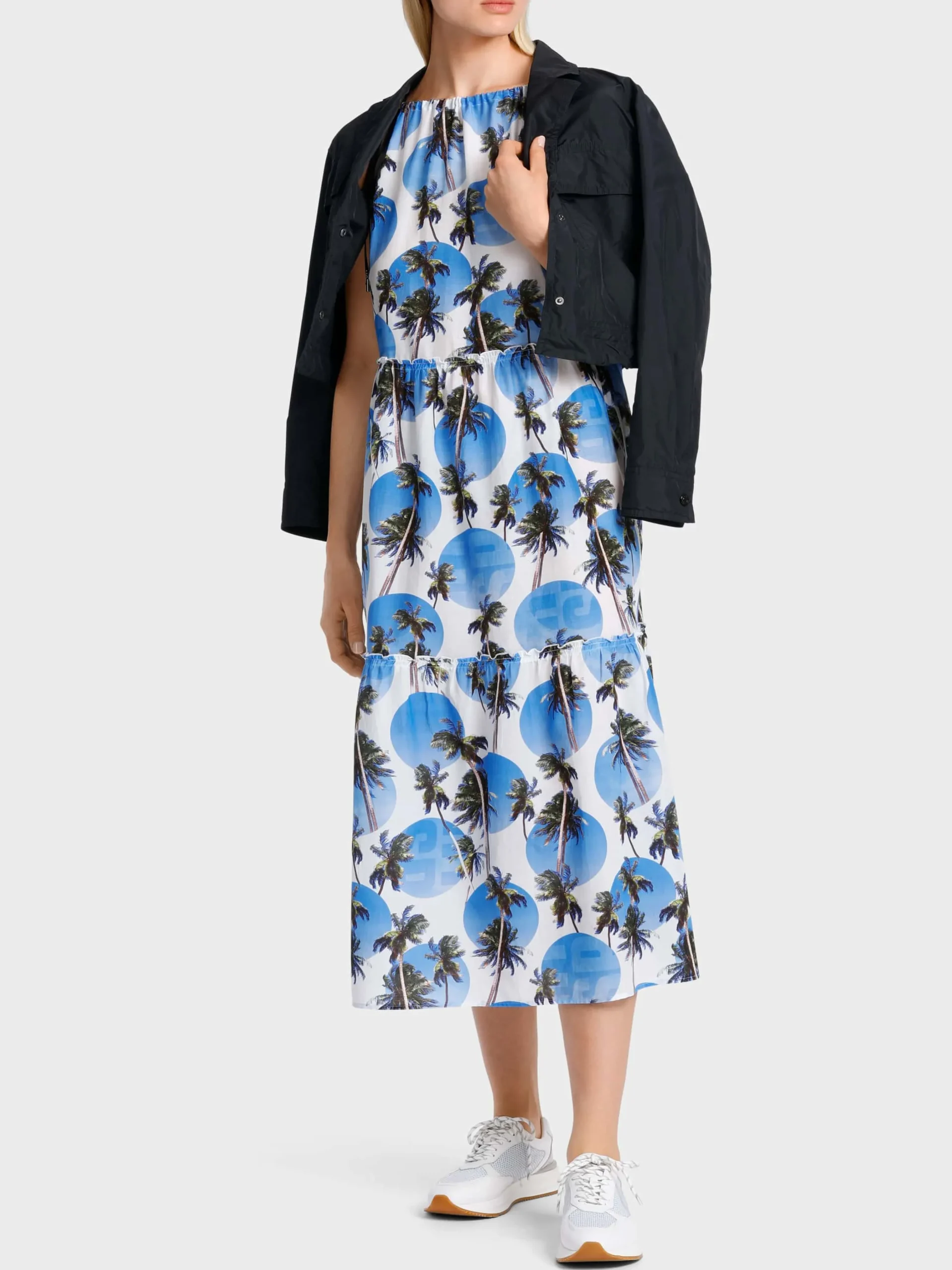 Marc Cain Kleider-TRÄGERKLEID MIT VOLANTS bright azure