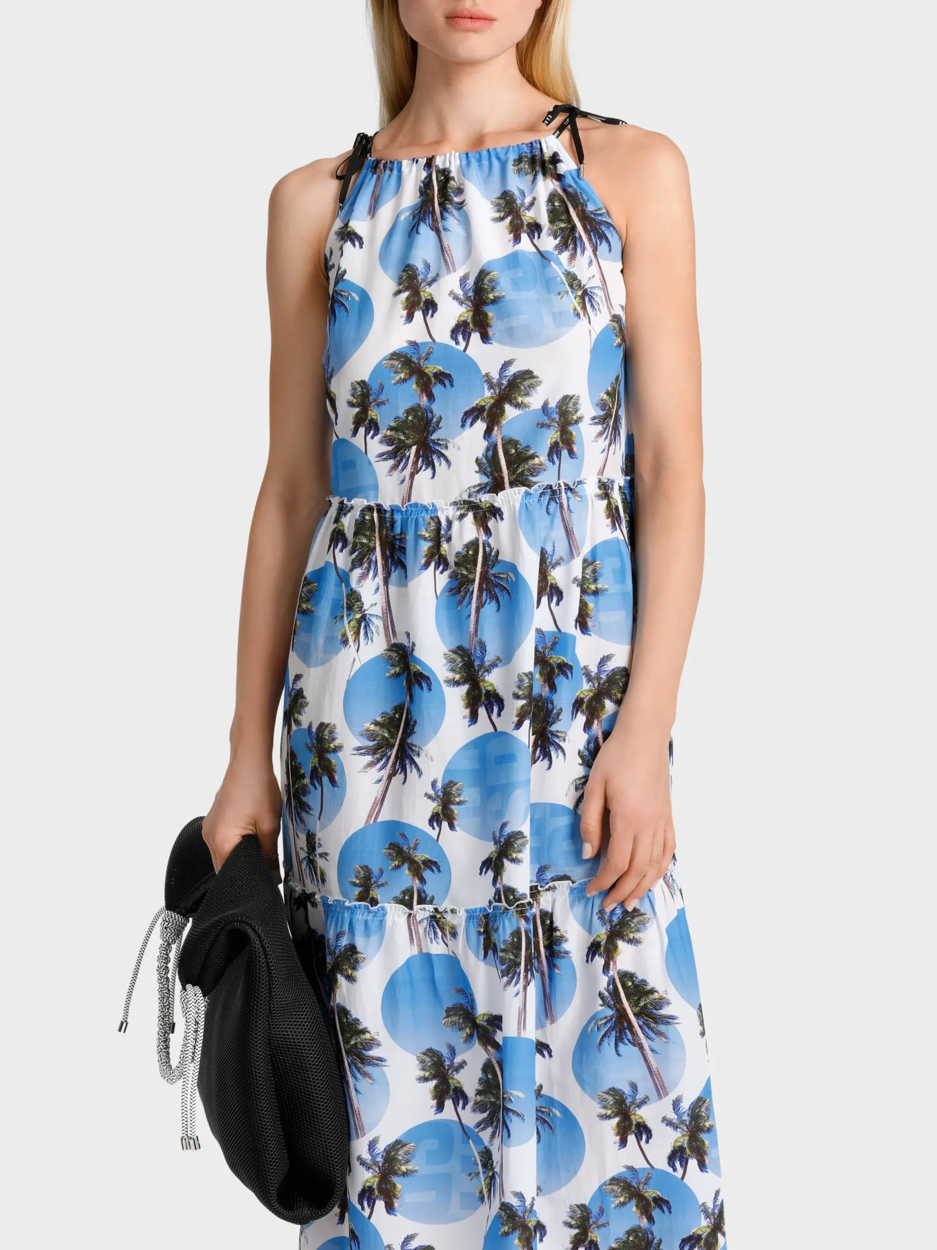 Marc Cain Kleider-TRÄGERKLEID MIT VOLANTS bright azure