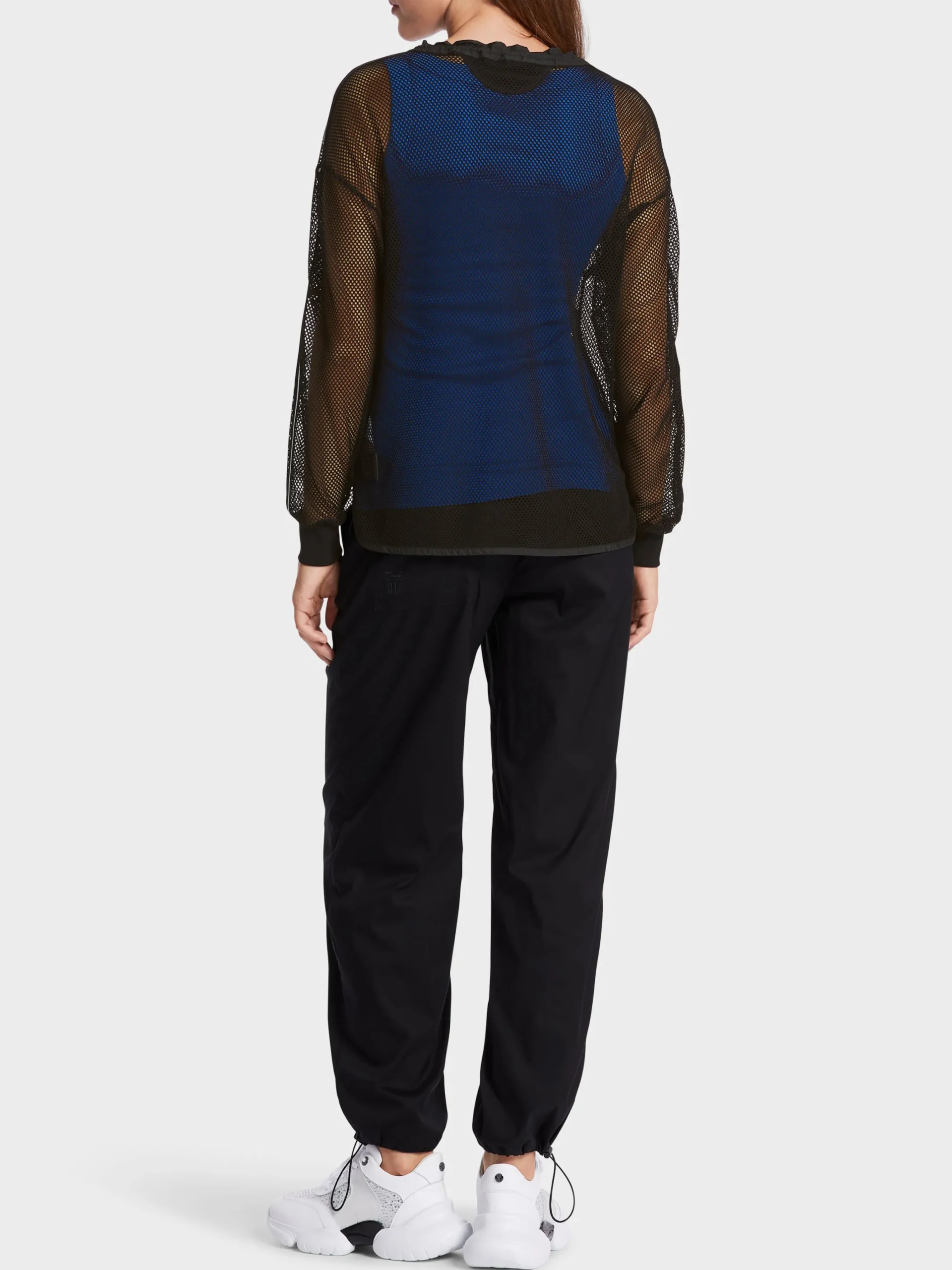 Marc Cain Shirts & Tops-T-SHIRT AUS BEDRUCKTEM MESH black