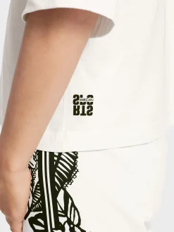 Marc Cain Shirts & Tops-T-SHIRT AUS REINER BAUMWOLLE off-white
