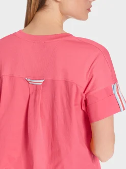 Marc Cain Shirts & Tops-T-SHIRT IM MATERIALMIX light neon red