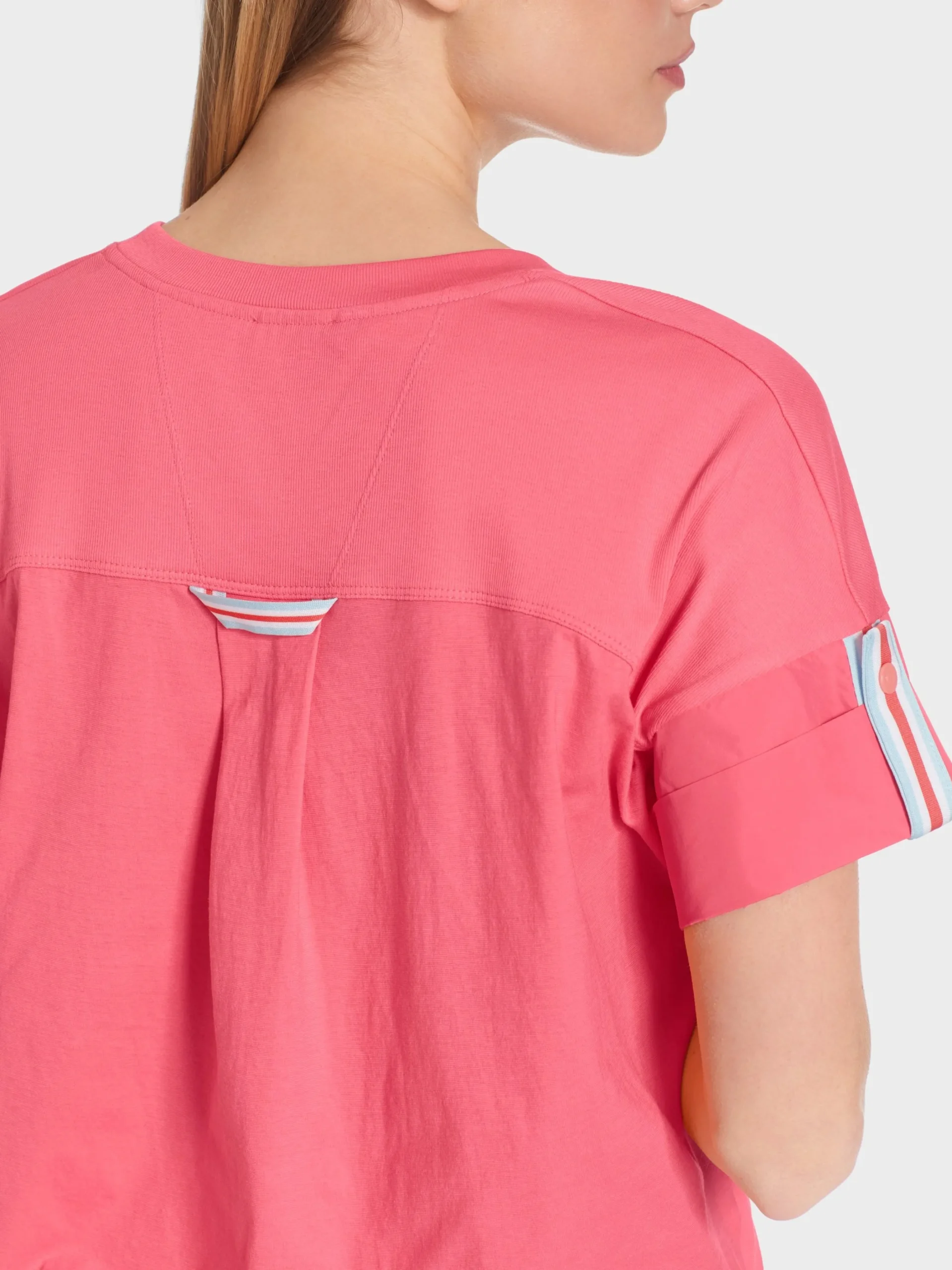 Marc Cain Shirts & Tops-T-SHIRT IM MATERIALMIX light neon red