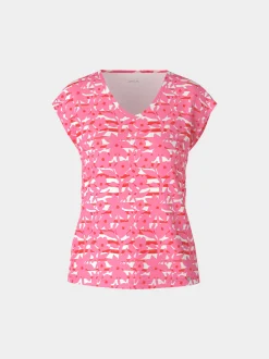 Marc Cain Shirts & Tops-T-SHIRT MIT ALLOVERPRINT lip gloss