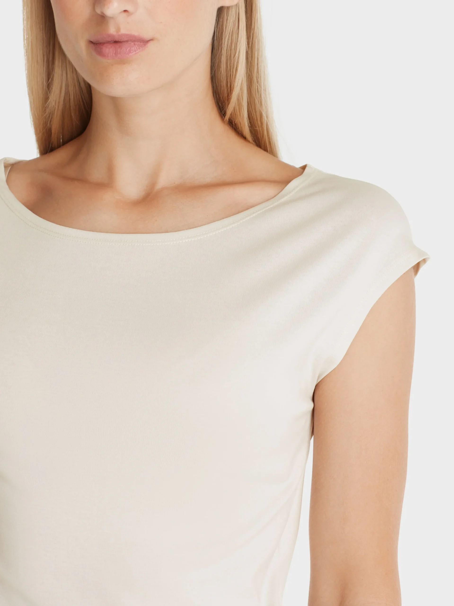 Marc Cain Shirts & Tops-T-SHIRT MIT ANGESCHNITTENEM ARM smoke