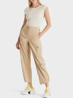 Marc Cain Shirts & Tops-T-SHIRT MIT ANGESCHNITTENEM ARM smoke