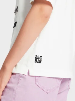 Marc Cain Shirts & Tops-T-SHIRT MIT APPLIKATIONEN off-white