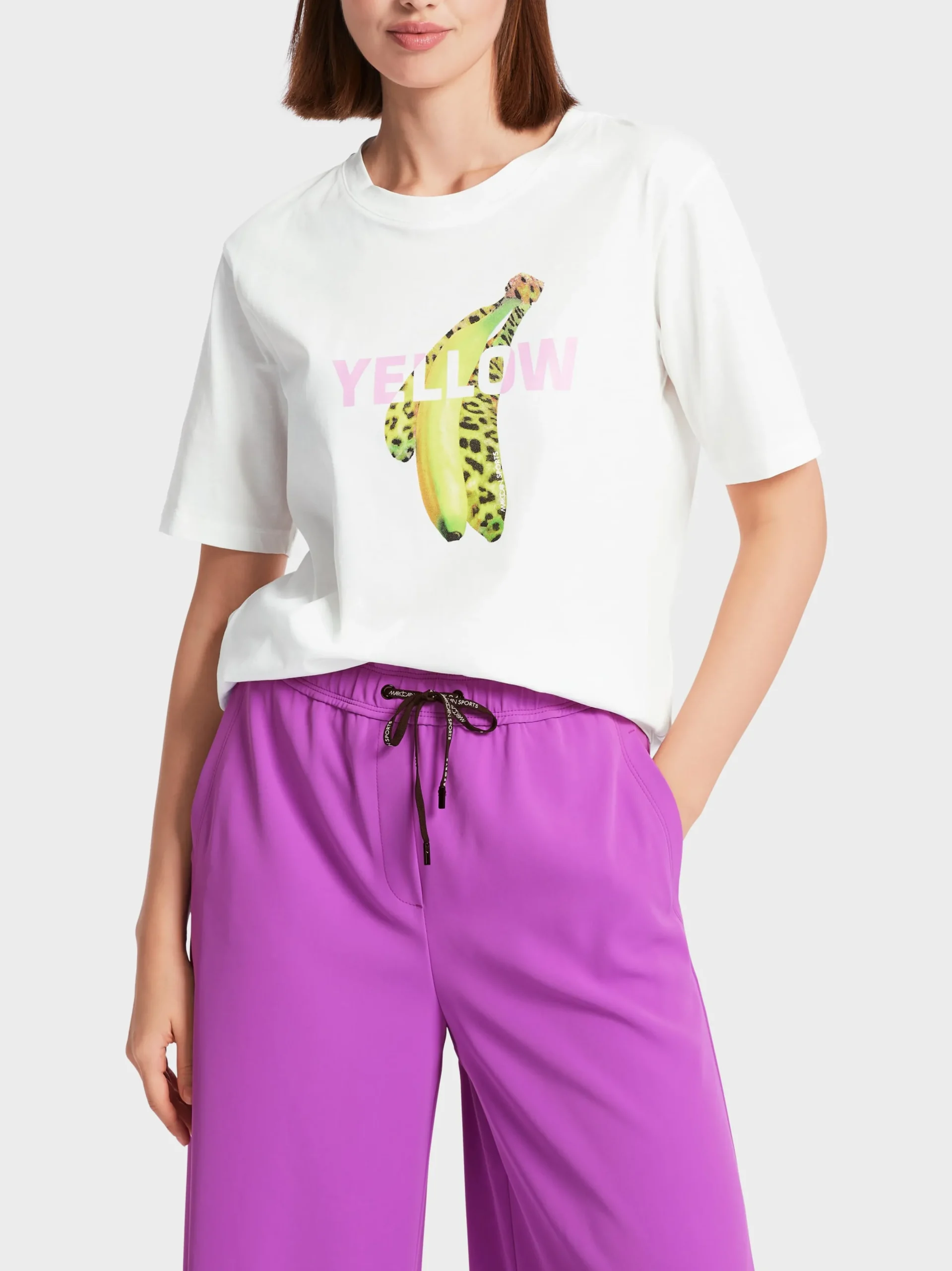 Marc Cain Shirts & Tops-T-SHIRT MIT FOTOPRINT „RETHINK TOGETHER“ off-white