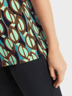 Marc Cain Shirts & Tops-T-SHIRT MIT GRAFISCHEM MUSTER soft malachite