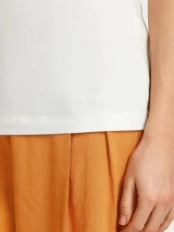 Marc Cain Shirts & Tops-T-SHIRT MIT HERZFÖRMIGEM DEKOLLETEE off-white