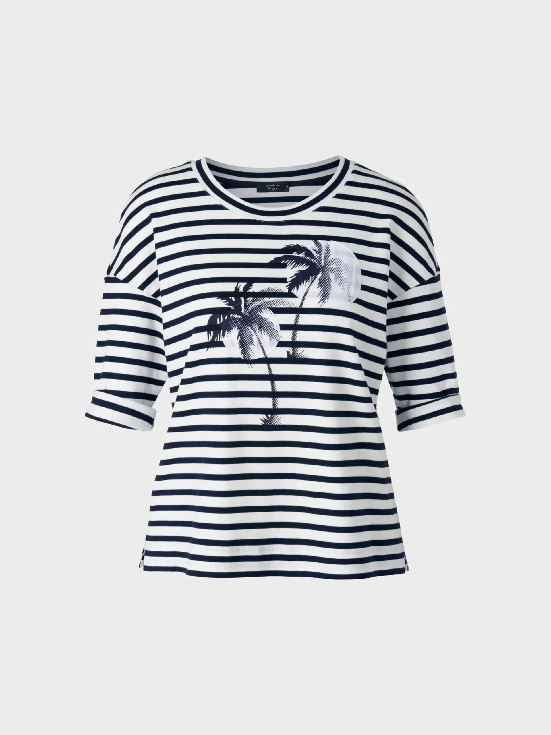 Marc Cain Shirts & Tops-T-SHIRT MIT PALMENAPPLIKATION midnight blue