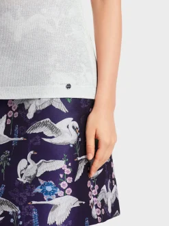 Marc Cain Shirts & Tops-T-SHIRT MIT ROLLKRAGEN silver