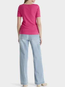 Marc Cain Shirts & Tops-T-SHIRT MIT RUNDHALS super pink
