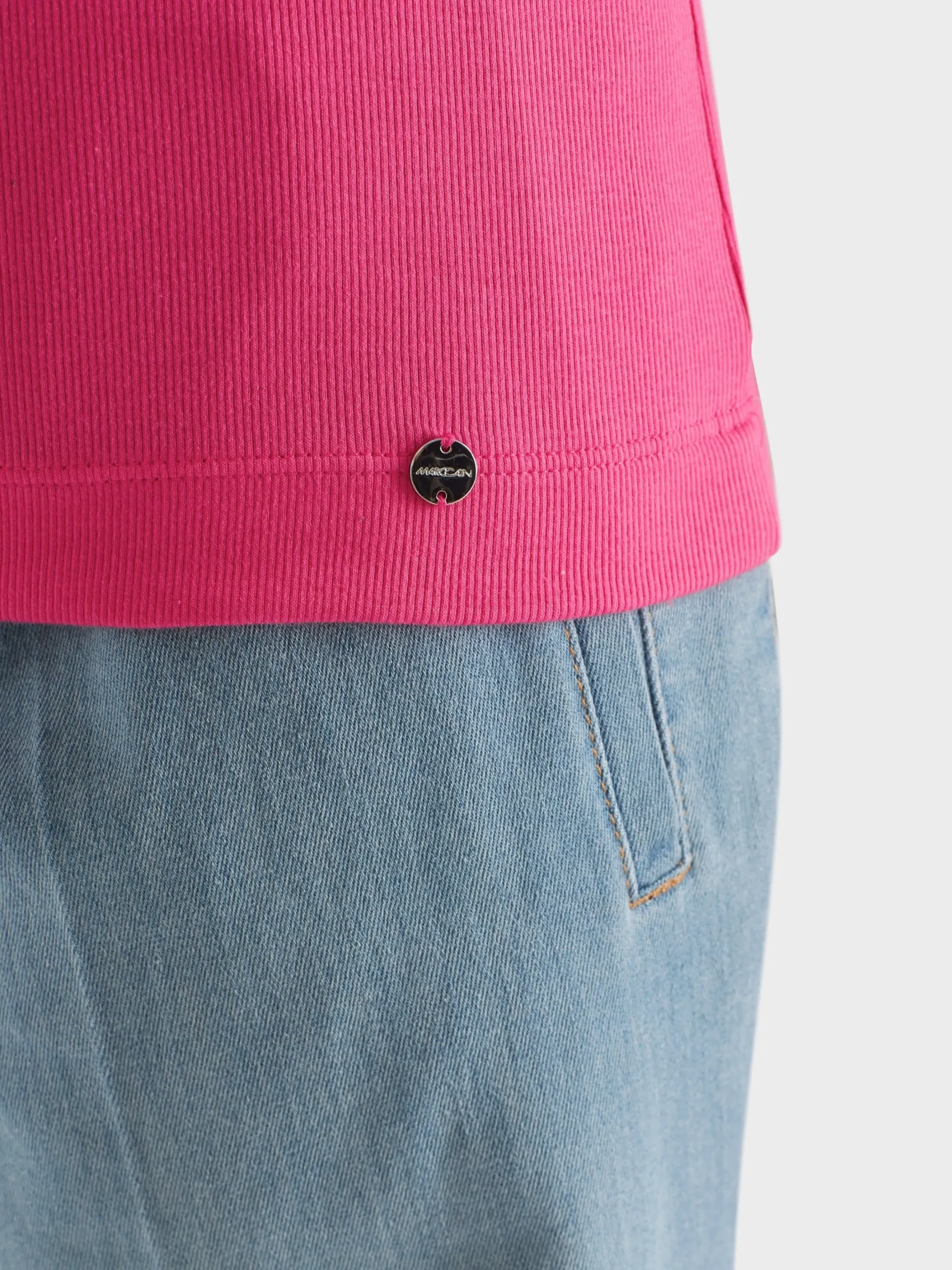 Marc Cain Shirts & Tops-T-SHIRT MIT RUNDHALS super pink
