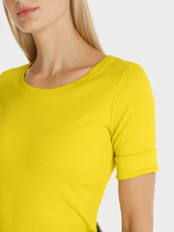 Marc Cain Shirts & Tops-T-SHIRT MIT RUNDHALS bright sulphur