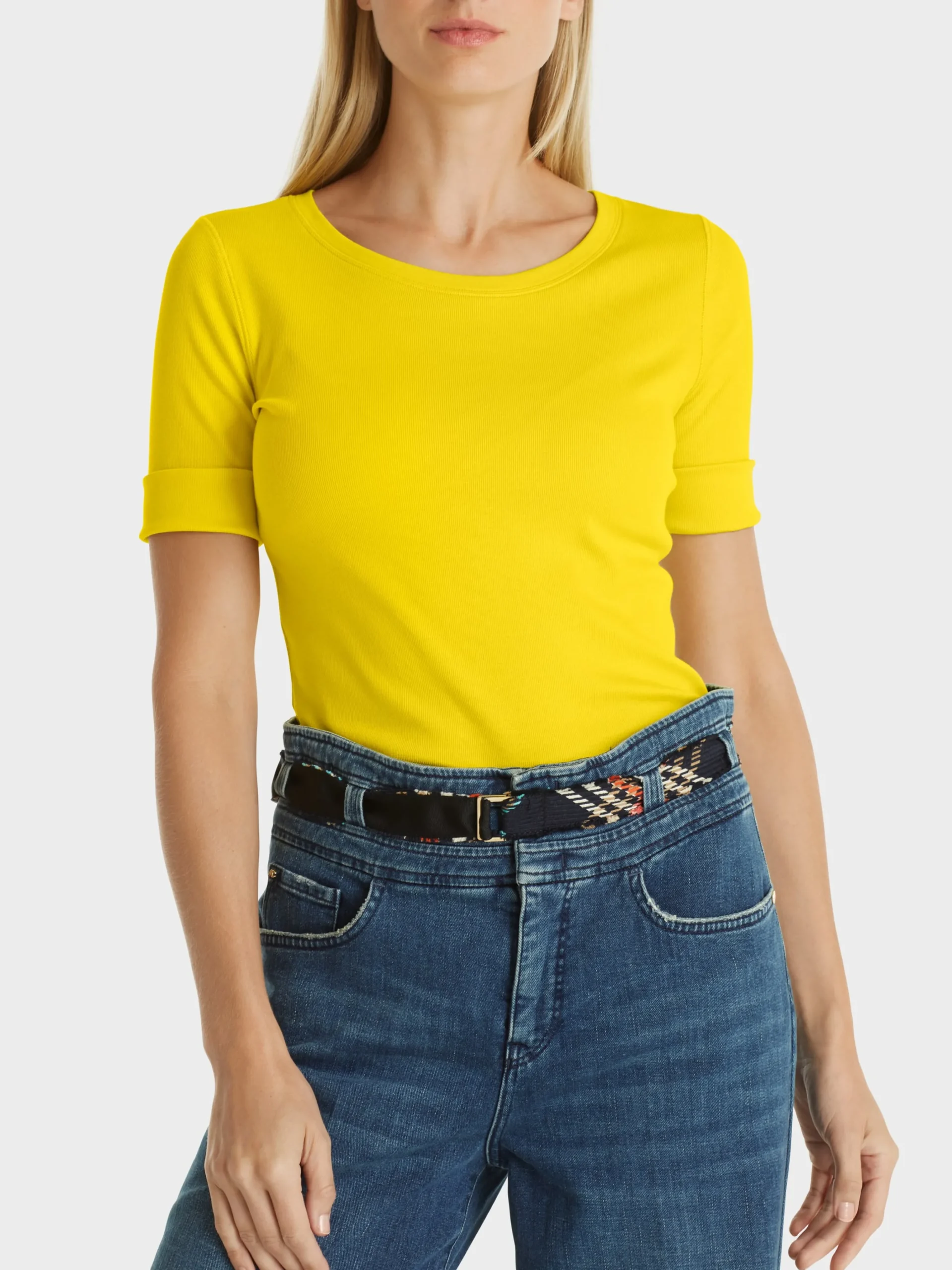 Marc Cain Shirts & Tops-T-SHIRT MIT RUNDHALS bright sulphur