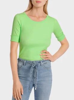 Marc Cain Shirts & Tops-T-SHIRT MIT RUNDHALS light apple green