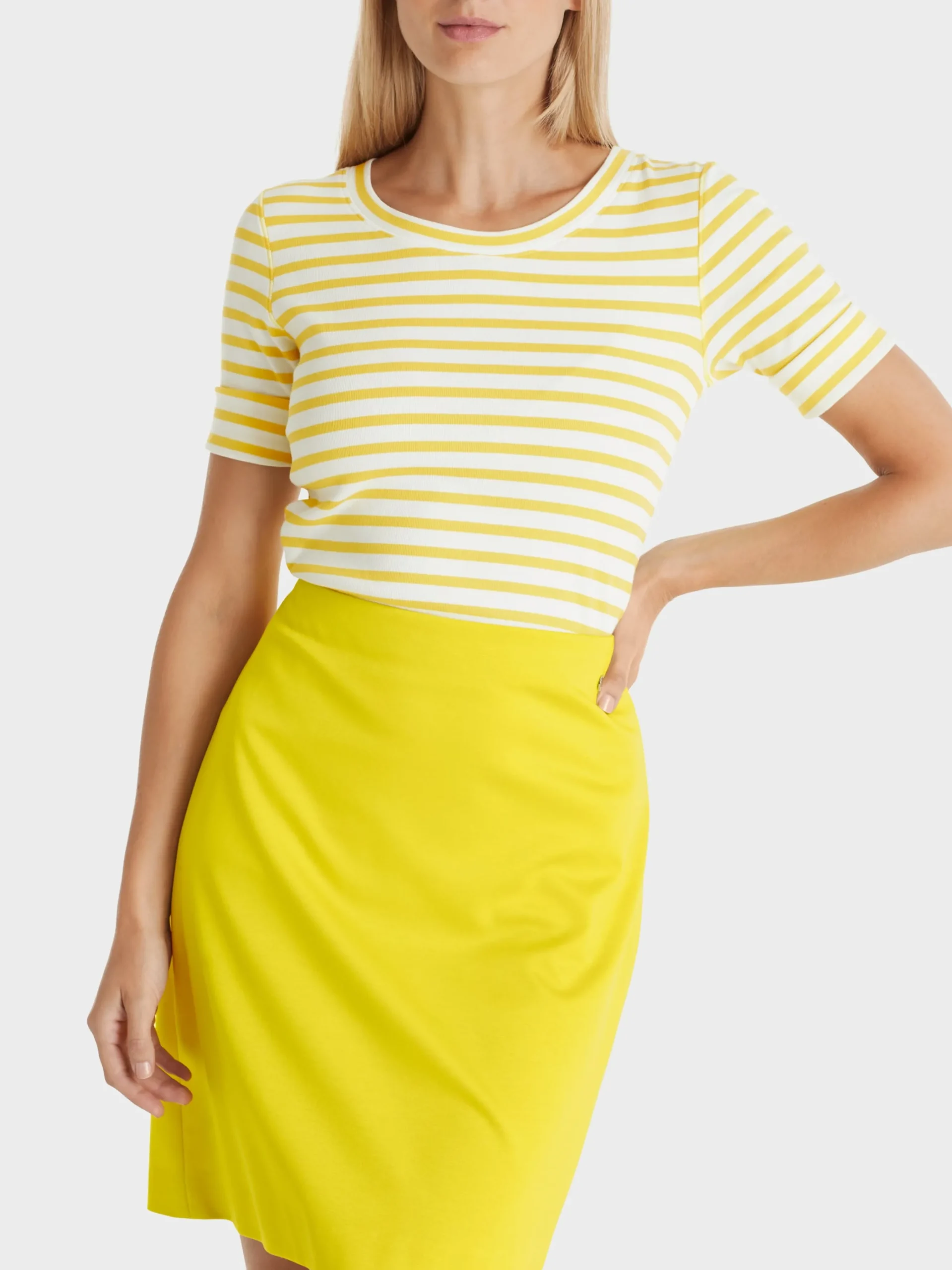 Marc Cain Shirts & Tops-T-SHIRT MIT STREIFEN bright sulphur