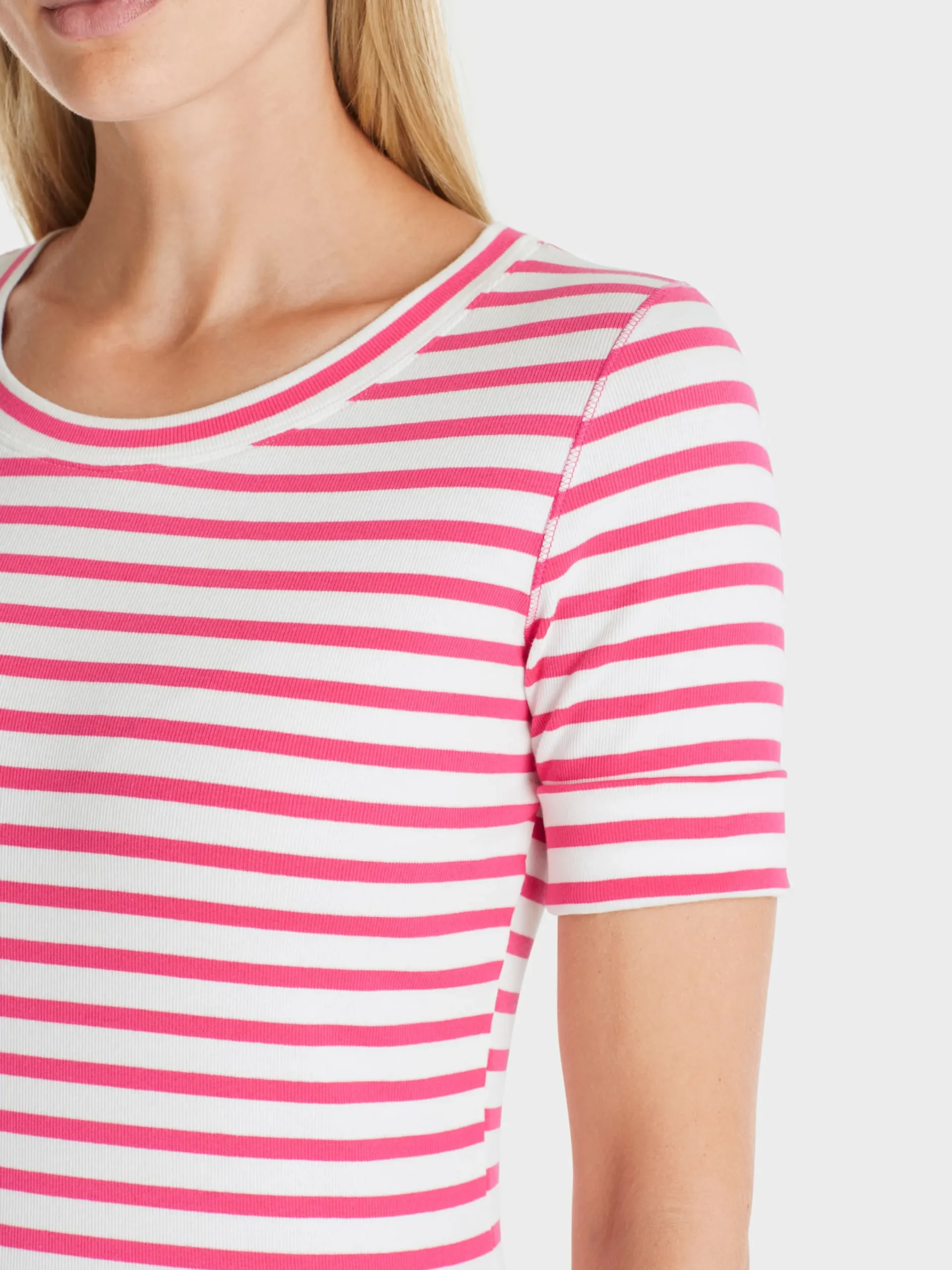 Marc Cain Shirts & Tops-T-SHIRT MIT STREIFEN super pink
