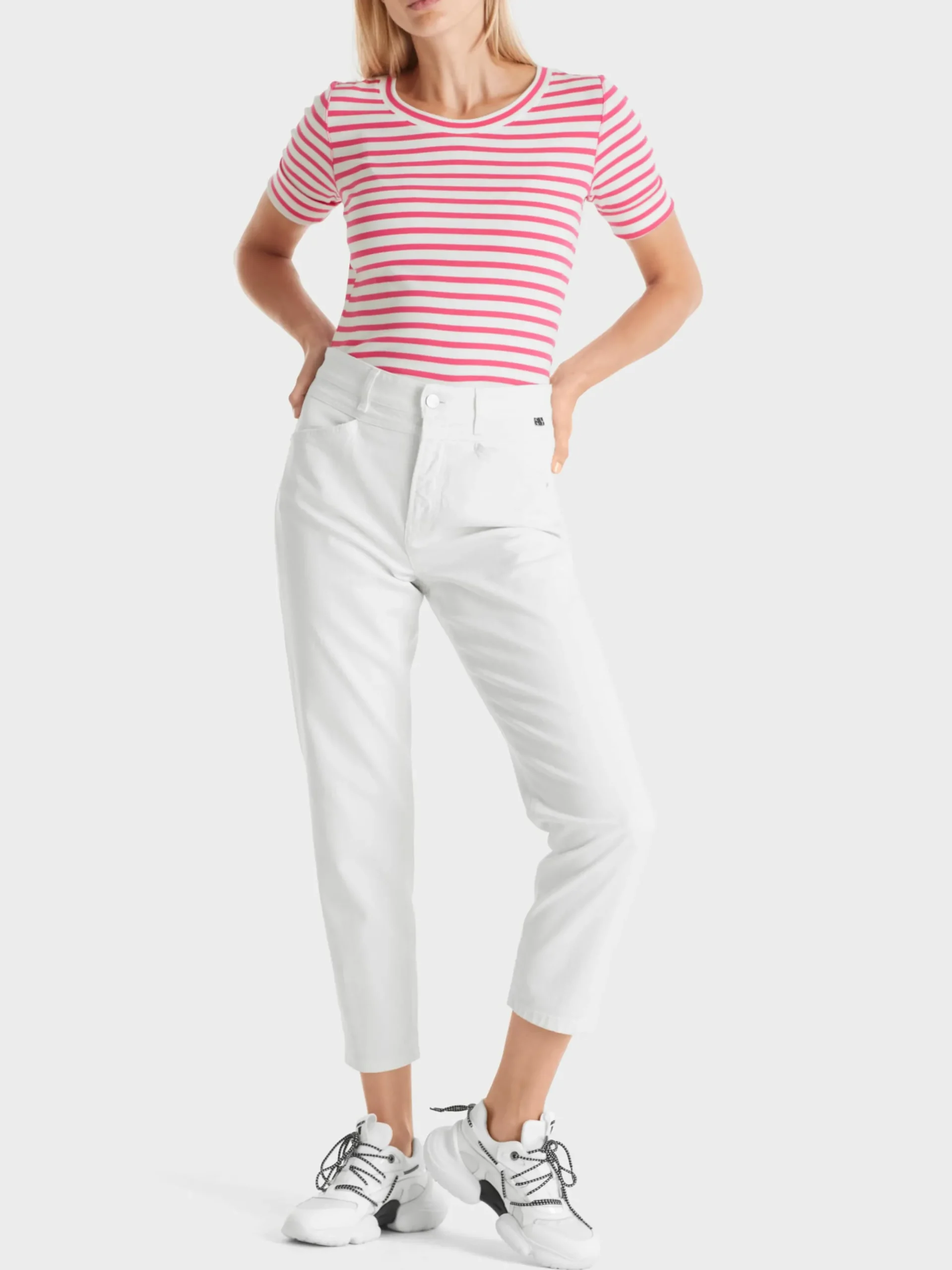 Marc Cain Shirts & Tops-T-SHIRT MIT STREIFEN super pink