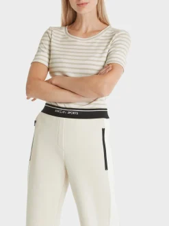 Marc Cain Shirts & Tops-T-SHIRT MIT STREIFEN smoke