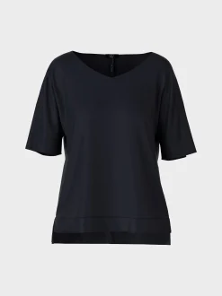 Marc Cain Blusen & Tuniken-UNIFARBENE SCHLUPFBLUSE midnight blue