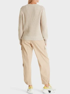 Marc Cain Pullover & Sweatshirts-V-NECK-PULLOVER KNITTED IN GERMANY smoke