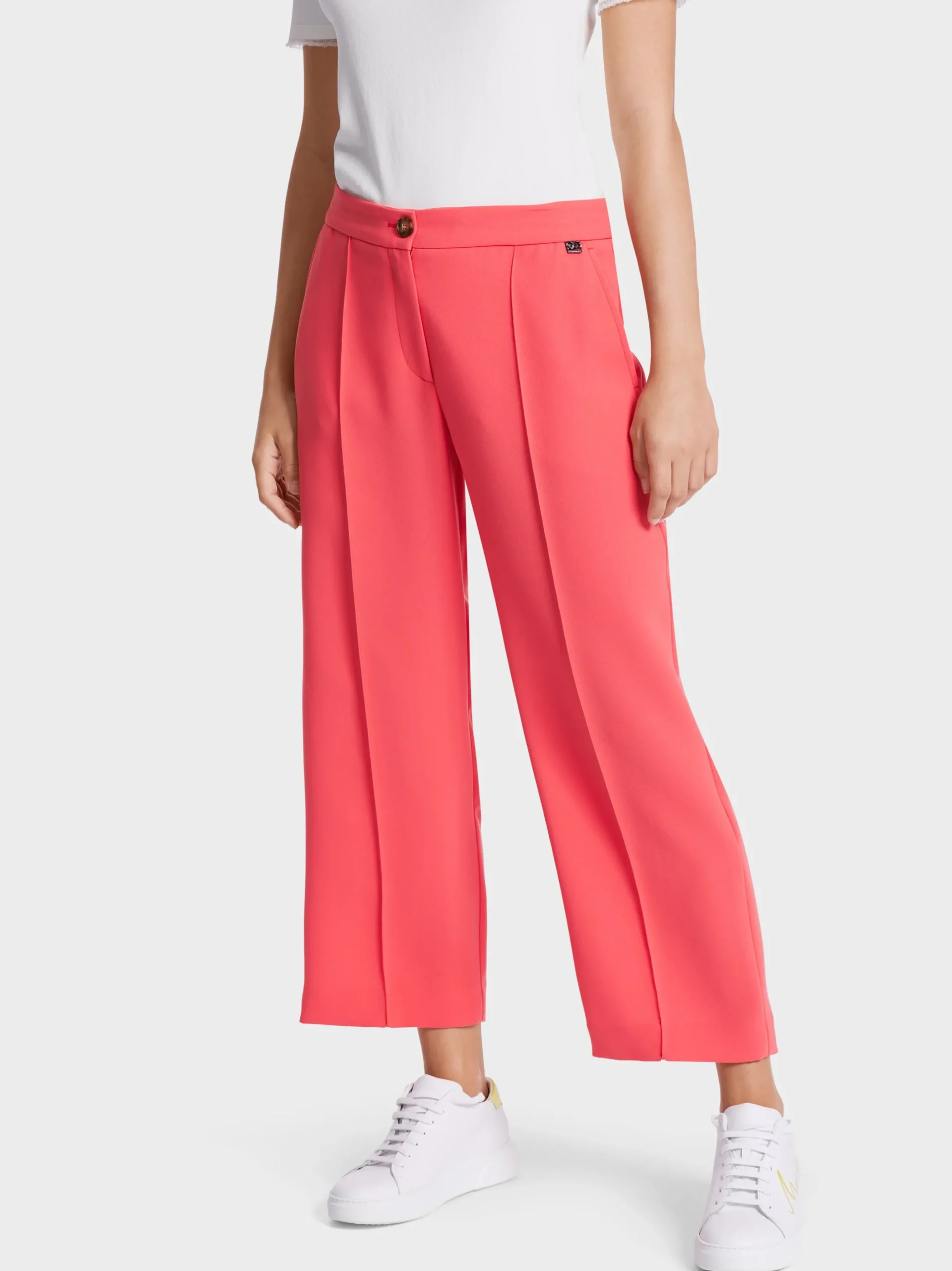 Marc Cain Hosen-WEICHFALLENDE HOSE WELLINGTON IN ¾ LÄNGE deep coral